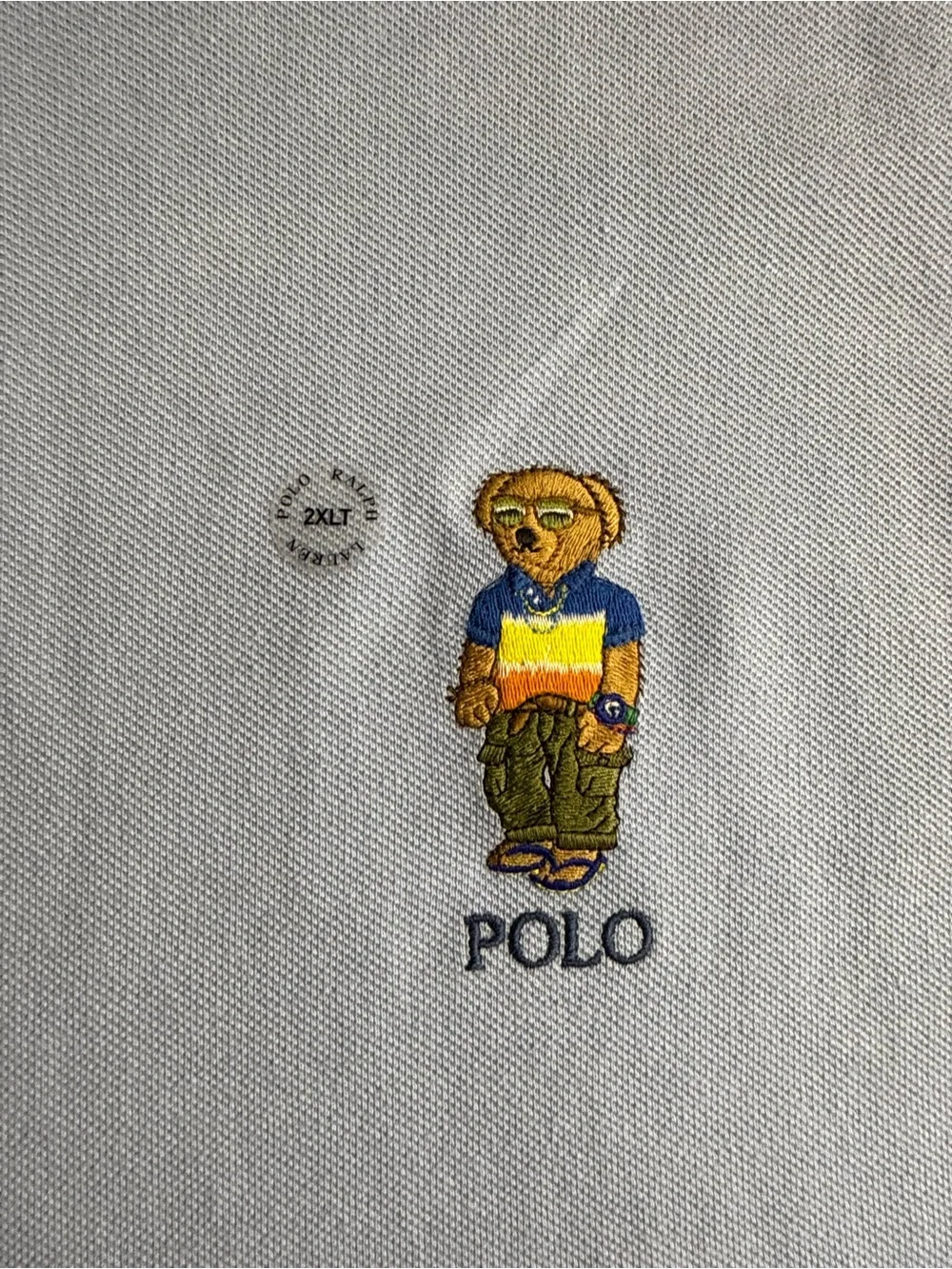 Polo Ralph Lauren Mens 2XLT Tall Polo embroidered Bear Mesh Polo Shirt Nwt